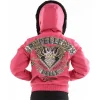 Pelle Pelle Women's Princess Limited Edition MB 1978 Pink Fur Hooded Wool Jacket