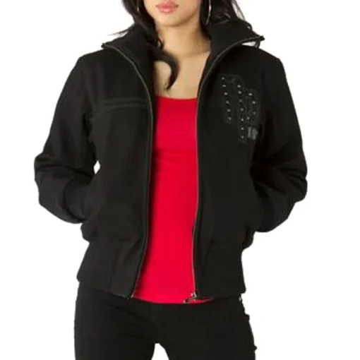 Pelle Pelle Women's The Original Soda Club Custom Made Marc Buchanan 1978 Black Pure Wool Jacket