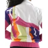 Pelle Pelle Women’s White and Pink Picasso Wool Jacket