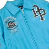 Pelle Pelle Women's World Famous MB 1978 Studded Light Blue Crop Leather Jacket