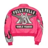 Pelle Pelle Women's World Famous Marc Buchanan 1978 Pink Crop Leather Jacket