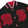 Pelle Pelle World Black and Red Famous Marc Buchanan 1978 Varsity Wool Jacket