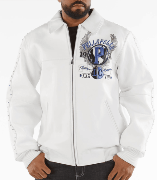Pelle Pelle Men’s World Famous Legend White Leather Jacket