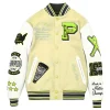 Pelle Pelle World Famous Marc Buchanan 1978 Light Yellow Varsity Wool Jacket