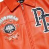Pelle Pelle World Famous MB 1978 Orange Studded Jacket For Men's