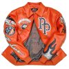 Pelle Pelle World Famous MB Orange Leather Jacket For Men's