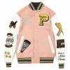 Pelle Pelle World Famous Marc Buchanan 1978 Light Pink Varsity Wool Jacket