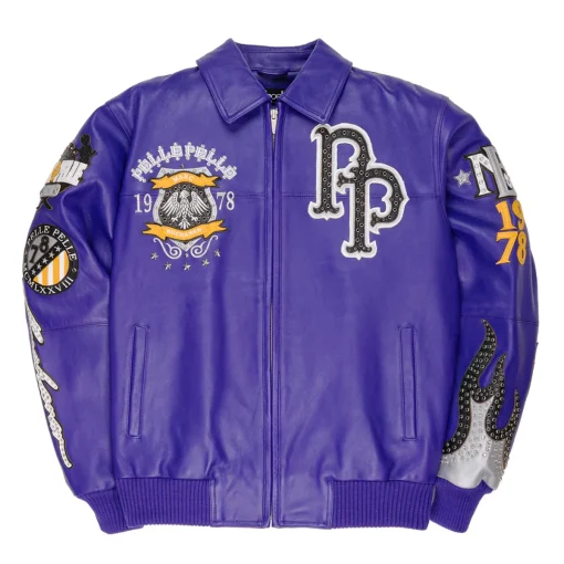 Pelle Pelle World Famous Marc Buchanan 1978 Purple Leather Jacket