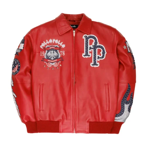 Pelle Pelle World Famous Marc Buchanan 1978 Red Leather Jacket