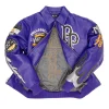 Pelle Pelle World Famous Marc Buchanan 1978 Studded Purple Genuine Leather Jacket