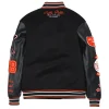Pelle Pelle World Famous Marc Buchanan Black Varsity Wool Jacket