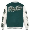 Pelle Pelle World Famous Marc Buchanan Green Varsity Wool Jacket
