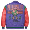 Purple Pelle Pelle World Famous Soda Club 1978 Leather Jacket