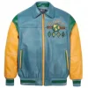 Pelle Pelle World Famous Soda Club 1978 Turquoise Leather Jacket