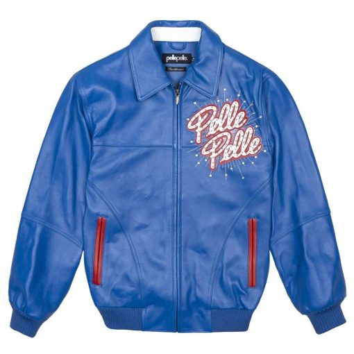 Pelle Pelle Men World Famous Soda Club Blue Jacket