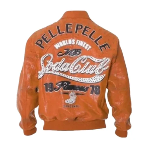 Pelle Pelle World Finest MB 1978 Soda Club Orange Genuine Leather Jacket