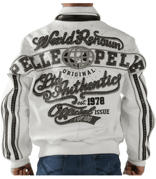 Pelle Pelle World Renown White Leather Jacket