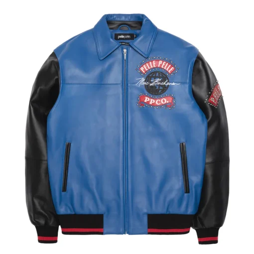 Pelle Pelle World Tour Marc Buchanan 1978 Blue Leather Jacket