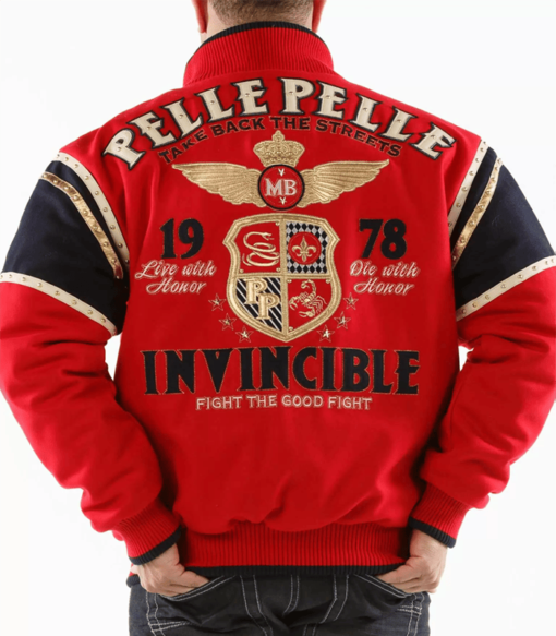 Pelle Pelle Red Invincible Wool Jacket