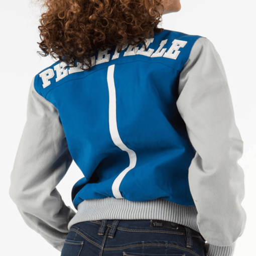 Pelle Pelle Women’s Blue Letterman Varsity Jacket