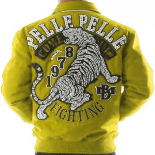 Pelle Pelle Come Out Fighting Olive Tiger Jacketc