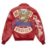 Pelle Pelle's Men Marc Buchanan American Bruiser Plush Red Real Leather Jacket