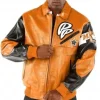 Pelle Pelle’s Men Soda Club Plush Orange and Black Leather Jacket