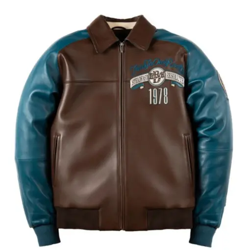 pelle pelle true to our roots 1978 brown teal leather jacket