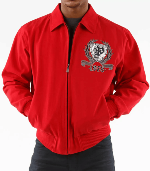 Pelle Pelle Red All For One Studded Wool Jacket