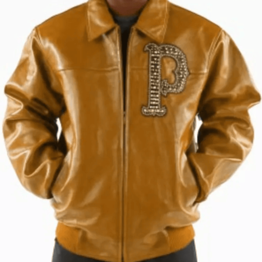 Pelle Pelle Brown Immortal Studded Leather Jacket