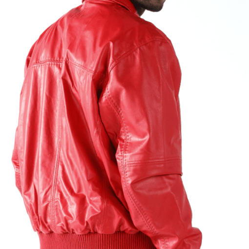 Pelle Pelle Red Premium Grain Leather Zippered Jacket