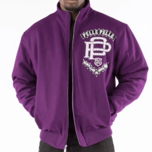 Pelle Pelle Mens Elite Series Light Purple Jacket