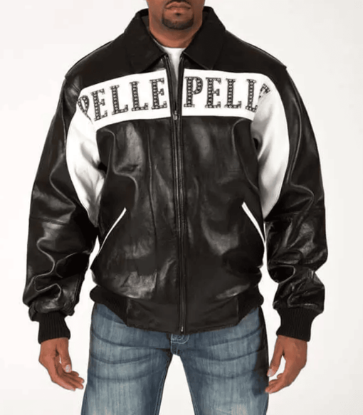 Pelle Pelle Black White World’s Best 1978 Studded Jacket