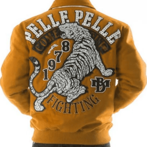 Pelle Pelle Come Out Fighting Mustard Tiger Wool Jacket