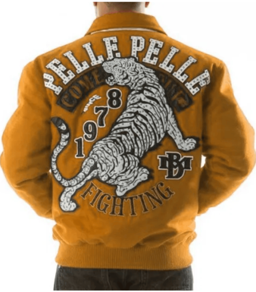 Pelle Pelle Come Out Fighting Mustard Tiger Wool Jacket
