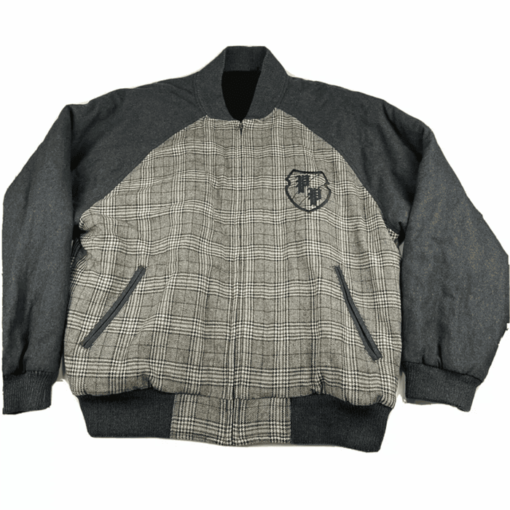Pelle Pelle Crest Lions Gray Black Wool Jacket