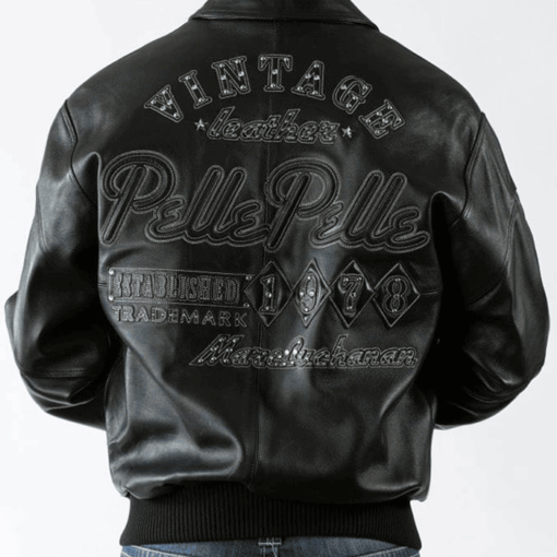 Vintage Leather Pelle Pelle 1978 Marc Buchanan Black Jacket