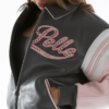 Vintage Pelle Pelle 1970 Major League Black and Pink Jacket