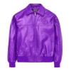 Vintage Pelle Pelle Purple Puff Plush Leather Jacket