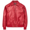 Vintage Pelle Pelle Red Puff Plush Leather Jacket