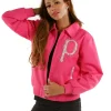 Vintage Pelle Pelle Women's Eagle Pink Studded Jacket