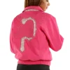 Vintage Pelle Pelle Women's Eagle Pink Studded Wool Jacket
