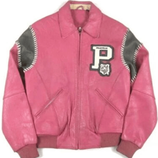 Vintage Pink Pelle Pelle Leather Jacket