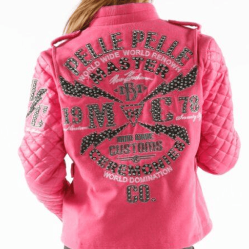 Women’s Pelle Pelle MC Pink Jacket