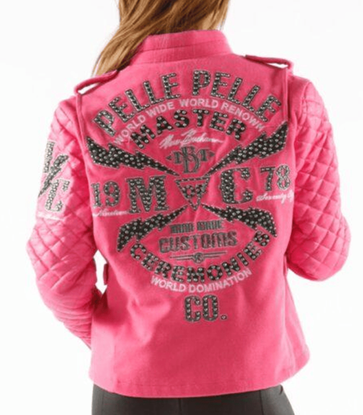 Women’s Pelle Pelle MC Pink Jacket
