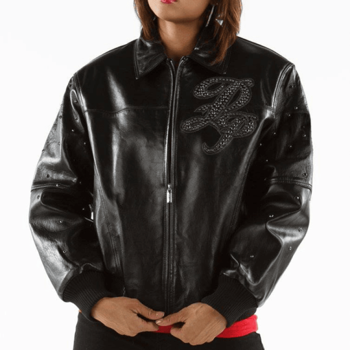 Women Black Leather Pelle Pelle Jacket