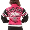 Women's Pelle Pelle Custom Made Limited Edition Vintage Premium Grade MB 1978 Pink and Black Wool Jacket