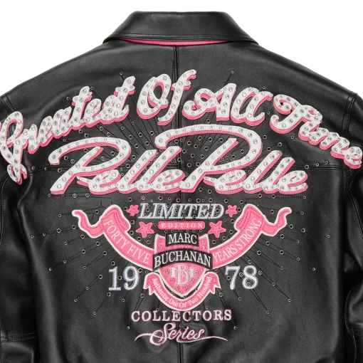 Women's Pelle Pelle Greatest Of All Time Limited Edition Marc Buchanan 1978 Black Collector Series Crop Leather Jacket