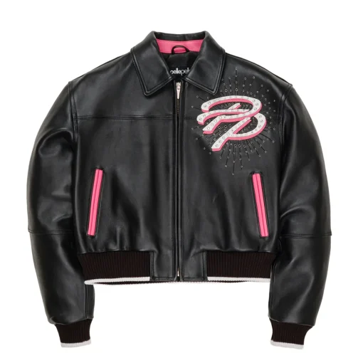 Women's Pelle Pelle Greatest Of All Time Marc Buchanan 1978 Black Crop Leather Jacket