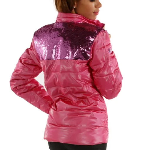 Women's Pelle Pelle Pink Puffer Bubble Parachute Jacket